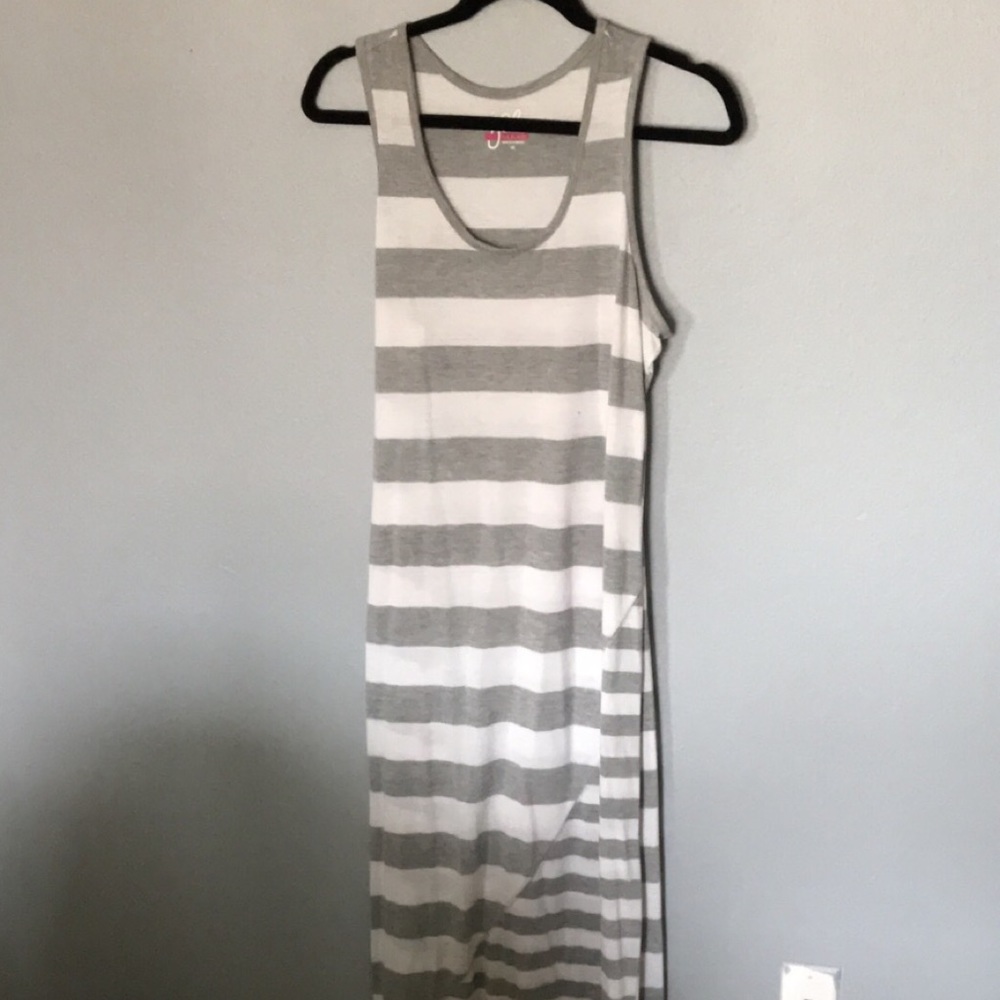 Joe Boxer Long Grey and White Dress